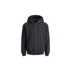 Bluzy Jack Jones 12161086 SOFT ZIP HOOD. Szare bluzy męskie Jack & Jones, s, bez wzorów, bez kołnierzyka, bez rękawów, bez kaptura. W wyprzedaży za 139,58 zł.