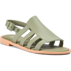 Sandały MELISSA - Boemia Ad 31753 Beige/Green 51994. Zielone klapki damskie Melissa, bez wzorów, z tworzywa sztucznego, bez obcasa, na obcasie. Za 279,00 zł.