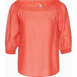 BOSS Casual - Bluzka damska z dodatkiem jedwabiu – Eroi, czerwony. Czerwone bluzki damskie marki BOSS Casual, bez wzorów, z tkaniny, casualowe, bez kołnierzyka, z krótkim rękawem. Za 549,95 zł.
