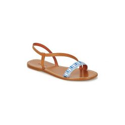 Sandały Missoni XM034. Pomarańczowe sandały damskie Missoni, bez wzorów, bez obcasa, bez zapięcia. Za 943,20 zł.