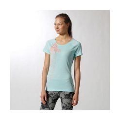 Koszulka Reebok Os Triblend Crw (B85393). Niebieskie t-shirty damskie marki Reebok, z bawełny, z krótkim rękawem. Za 44,99 zł.