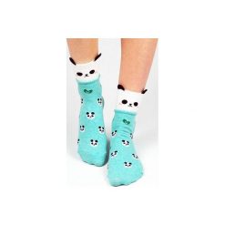 Skarpetki z pandą i uszkami 3D. Niebieskie skarpetki damskie marki Candysox.pl. Za 30,00 zł.