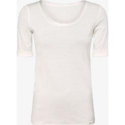 Marc Cain Collections - T-shirt damski z dodatkiem jedwabiu, beżowy. Brązowe t-shirty damskie Marc Cain Collections, bez wzorów, z jedwabiu, bez kołnierzyka. Za 299,95 zł.