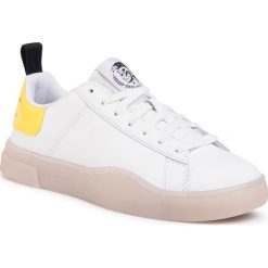 Sneakersy DIESEL - S-Clever Low Lace W Y02042 P3145 H1147 White/Yellow Fluo. Białe półbuty damskie Diesel, ze skóry ekologicznej. W wyprzedaży za 479,00 zł.