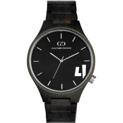 Zegarek Giacomo Design Drewniany męski GD08701. Czarne zegarki męskie marki Giacomo Design. Za 385,00 zł.