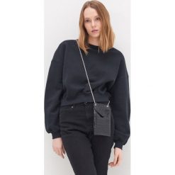 Krótka bluza basic - Czarny. Czarne bluzy damskie House, s, bez wzorów, z krótkim rękawem, krótkie, bez kaptura. Za 59,99 zł.