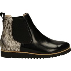 Botki - 418 NERO-GOLD. Czarne botki damskie skórzane marki Venezia. Za 219,00 zł.
