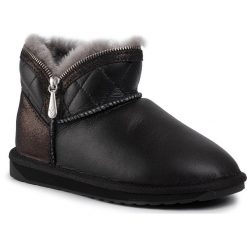 Buty EMU AUSTRALIA - Blender W12170 Black/Noir. Czarne kozaki damskie EMU Australia, ze skóry, bez obcasa, bez zapięcia. Za 599,00 zł.