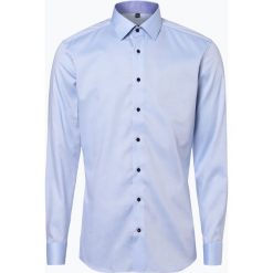 Koszule męskie na spinki: Eterna Slim Fit – Koszula męska niewymagająca prasowania, niebieski
