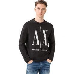Armani Exchange Bluza Czarny. Czarne bluzy męskie Armani Exchange, l, z haftami, z elastanu, bez kołnierzyka, bez rękawów, bez kaptura. Za 473,95 zł.