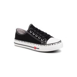 Nelli Blu CSS20036-2 Czarny. Czarne trampki dziewczęce Nelli Blu, bez wzorów, z materiału, bez zapięcia. Za 59,99 zł.