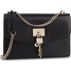Torebka DKNY - Elissa R813H281 Blk/Gold BGD. Czarne torebki klasyczne damskie DKNY, bez wzorów, ze skóry, wizytowe, bez dodatków. W wyprzedaży za 959,00 zł.