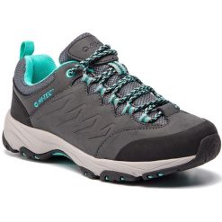 Trekkingi HI-TEC - Beston Wo's AVS-SS19-HT-01-Q1 Mid Grey/Turquoise. Szare półbuty damskie Hi-tec, z tworzywa sztucznego, bez obcasa, bez zapięcia. W wyprzedaży za 259,00 zł.