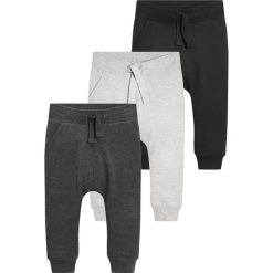 Spodnie chłopięce: Next 3 PACK Spodnie treningowe black/grey