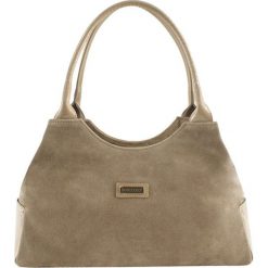 Torebki klasyczne damskie: Skórzana torebka w kolorze beżowym – (S)38 x (W)15 x (G)22 cm