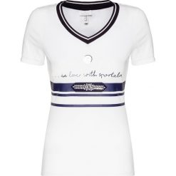 T-shirt SPORTALM SUAVE Biały. Białe t-shirty damskie marki Sportalm, z nadrukiem, z bawełny, sportowe, bez kołnierzyka. Za 400,00 zł.