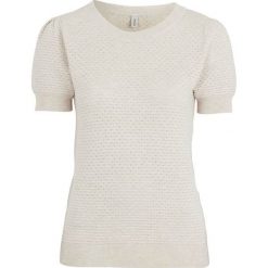 Soyaconcept Sweter z fakturą Dollie beżowy melanż female beżowy XXL (46). Brązowe swetry damskie Soyaconcept, s, bez wzorów, z dzianiny, klasyczne, z krótkim rękawem, krótkie, bez kaptura. Za 189,00 zł.