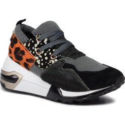 Sneakersy STEVE MADDEN - Cliff SM11000185-03008-492 Black/Blue. Czarne półbuty damskie Steve Madden, z zamszu. W wyprzedaży za 419,00 zł.