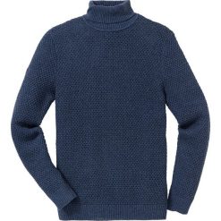 Sweter z golfem Regular Fit bonprix ciemnoniebieski melanż. Niebieskie swetry męskie bonprix, s, bez wzorów, z dzianiny. Za 89,99 zł.