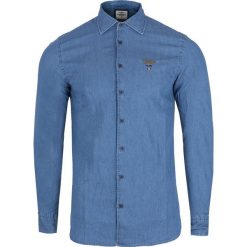 Koszula Aeronautica Militare. Szare koszule męskie Aeronautica Militare, m, bez wzorów, z włoskim kołnierzykiem, z długim rękawem. Za 299,00 zł.