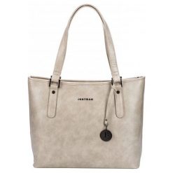 Justbag Torebka Damska Beżowa. Brązowe torebki klasyczne damskie marki Justbag, bez wzorów, bez dodatków. W wyprzedaży za 187,00 zł.
