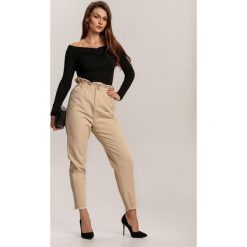 Beżowe Spodnie Paper Bag Thelelin. Brązowe spodnie damskie Renee, s. Za 159,99 zł.
