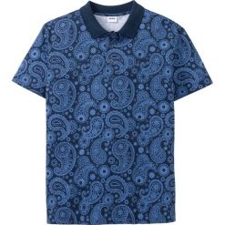 Shirt polo z krótkim rękawem bonprix ciemnoniebieski "paisley". Niebieskie koszulki męskie bonprix, m, z nadrukiem, polo, z krótkim rękawem, krótkie. Za 49,99 zł.