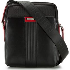 Torba 86-4U-202-1. Czarne listonoszki męskie Wittchen, w paski, z tkaniny, eleganckie, małe. Za 296,65 zł.