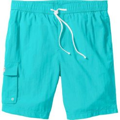 Bermudy plażowe z kieszenią z boku nogawki Regular Fit bonprix morski. Niebieskie spodenki i szorty męskie bonprix, s, bez wzorów. Za 32,99 zł.