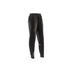 Spodnie do biegania RUN WARM+ męskie. Czarne spodnie męskie marki KALENJI, m, bez wzorów, z elastanu. Za 79,99 zł.