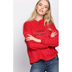 Czerwona Bluza Why So Serious. Czerwone bluzy damskie Born2be, l, z kapturem. Za 49,99 zł.