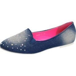 Jeansowe lordsy baleriny damskie VICES 5060-13. Szare baleriny damskie vices, z jeansu, na wysokim obcasie, na obcasie. W wyprzedaży za 40,00 zł.