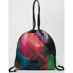 Desigual - Torebka. Szare torebki klasyczne damskie Desigual, z materiału, duże. W wyprzedaży za 169,90 zł.