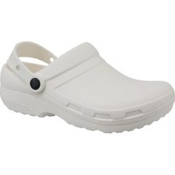 Crocs Specialist 204590-100 45/46 Białe. Białe klapki damskie Crocs, bez wzorów, z syntetyku, bez obcasa. W wyprzedaży za 139,99 zł.