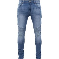 Jeansy męskie regular: Urban Classics Slim Fit Biker Jeans Jeansy niebieski