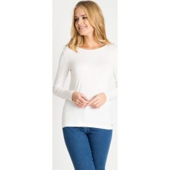 Bluzki, topy, tuniki: Biała bluzka basic z łezką na plecach QUIOSQUE