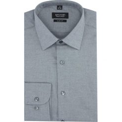 Koszula versone 2507 długi rękaw slim fit szary. Szare koszule męskie Recman, m, bez wzorów, bez kołnierzyka, z długim rękawem. Za 139,00 zł.