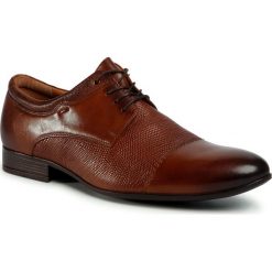 Półbuty LASOCKI - MI08-C240-286-01 Brown. Pomarańczowe buty wizytowe męskie Lasocki, ze skóry, bez zapięcia. Za 179,99 zł.