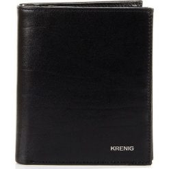 KRENIG El Dorado 11040 - ESKLUZYWNY czarny SKÓRZANY PORTFEL MĘSKI w pudełku - Czarny. Czarne portfele męskie Krenig, bez wzorów, ze skóry. Za 179,99 zł.