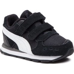 Sneakersy PUMA - Vista V Inf 369541 01 Puma Black/Puma White. Czarne trampki chłopięce Puma, bez wzorów, z zamszu, na rzepy. W wyprzedaży za 129,99 zł.