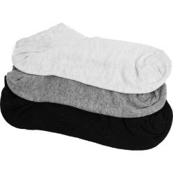 Komplet 3 par krótkich skarpetek. Szare skarpetki damskie Pull&Bear, bez wzorów. Za 29,90 zł.