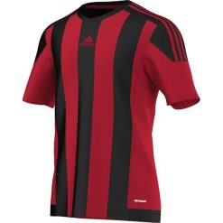 Adidas Koszulka piłkarska męska Striped 15 czarno-czerwona r. XXL (AA3726). Czerwone koszulki sportowe męskie Adidas, xxl, do piłki nożnej. Za 99,90 zł.