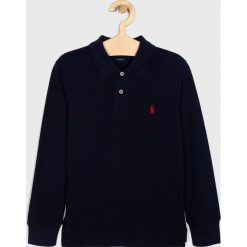 Polo Ralph Lauren - Longsleeve dziecięcy 134-176 cm. Niebieskie t-shirty chłopięce Polo Ralph Lauren, bez wzorów, z bawełny, z długim rękawem. W wyprzedaży za 179,90 zł.