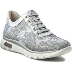 Sneakersy BALDININI - 698390XGLPN06 Pizzo/Nappa Argent. Szare półbuty damskie marki Baldinini, na co dzień, z aplikacjami, ze skóry, bez obcasa, na płaskiej podeszwie, bez zapięcia. W wyprzedaży za 719,00 zł.