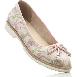 Baleriny Marco Tozzi bonprix dymny różowy w kwiaty. Czerwone baleriny damskie marki bonprix, w kwiaty. Za 124,99 zł.