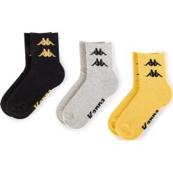Zestaw 3 par wysokich skarpet unisex KAPPA - Evan 305068 Aspen Gold 207. Szare skarpetki damskie Kappa, bez wzorów, z elastanu. Za 29,95 zł.