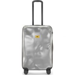 Walizka Icon średnia srebrna. Szare walizki Crash Baggage, bez wzorów, wakacyjne. Za 1204,00 zł.