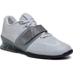 Buty NIKE - Romaleos 3 Xd AO7987 010 Wolf Grey/Cool Grey/Black. Szare buty sportowe męskie Nike, ze skóry, bez zapięcia, na fitness i siłownię. Za 849,00 zł.