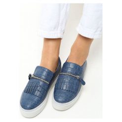 Trampki damskie slip on: Granatowe Slip On Nilka