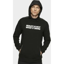 Bluza męska. Pomarańczowe bluzy męskie xxl, bez wzorów, z bawełny, z kapturem, bez rękawów, z kapturem. Za 179,99 zł.